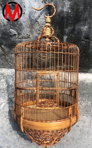 Lồng Chòe Than chạm Hạc Tùng thủng viền trúc cửa lớn