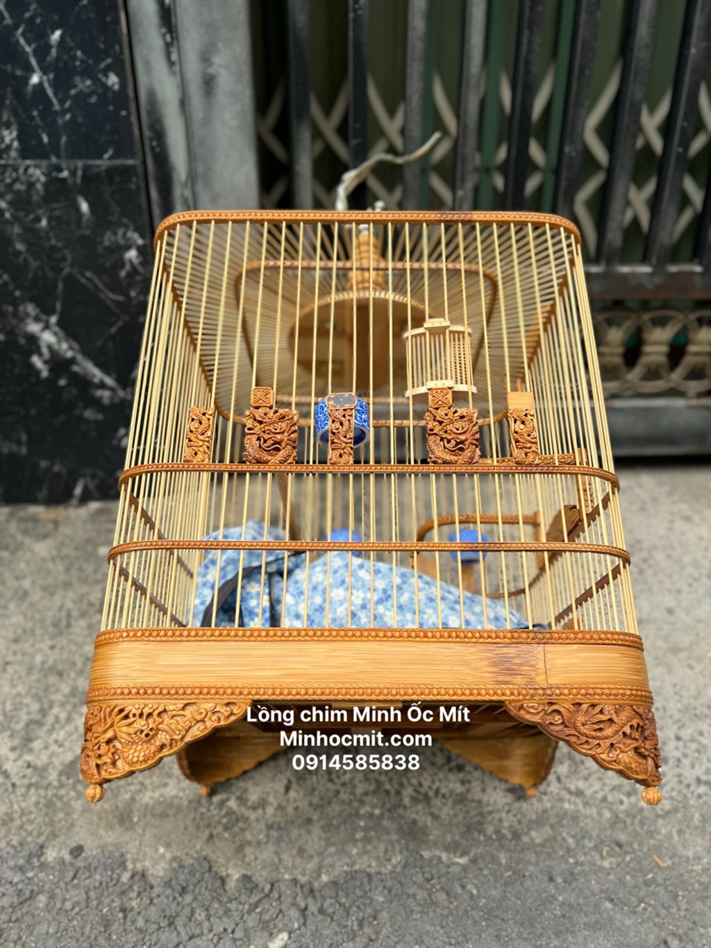 Lồng đấu Chào Mào chạm tay Bi Rồng nổi bo góc đẳng cấp siêu đẹp
