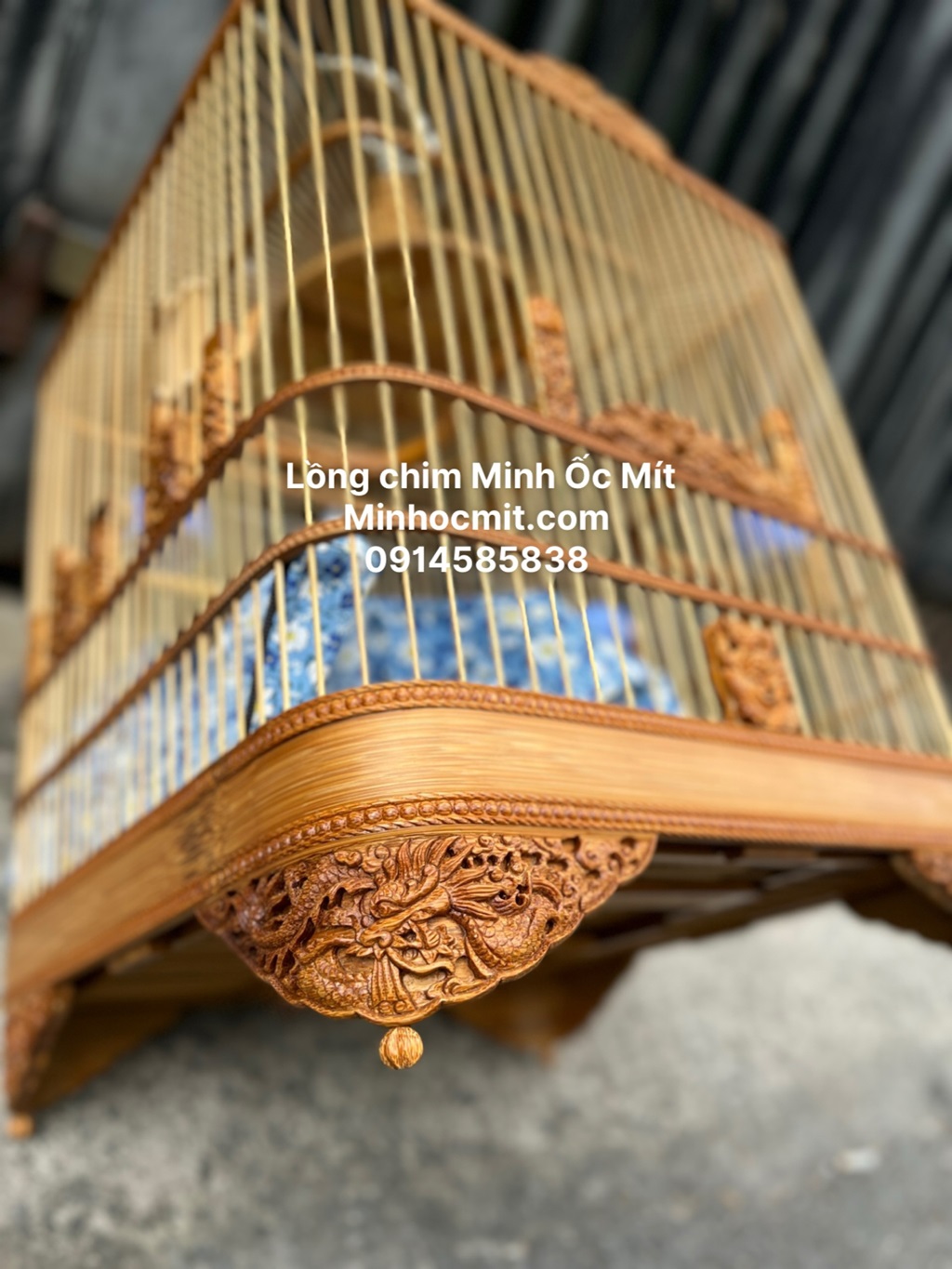 Lồng đấu Chào Mào chạm tay Bi Rồng nổi bo góc đẳng cấp siêu đẹp